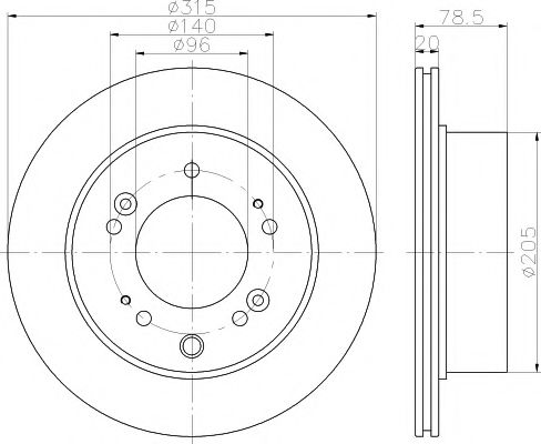 Тормозной диск BEHR/HELLA 8DD 355 116-571