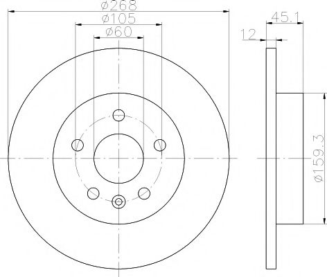 Тормозной диск BEHR/HELLA 8DD 355 116-581
