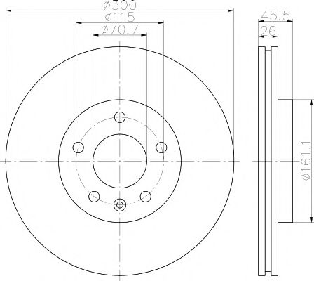 Тормозной диск BEHR/HELLA 8DD 355 116-591
