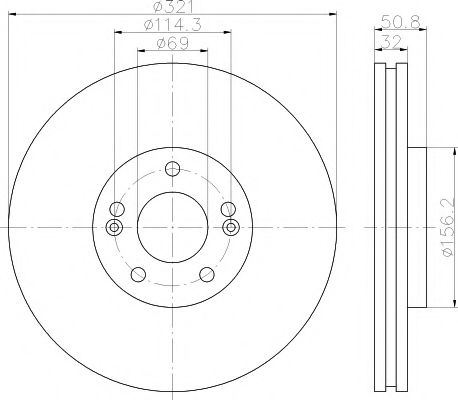 Тормозной диск BEHR/HELLA 8DD 355 116-731