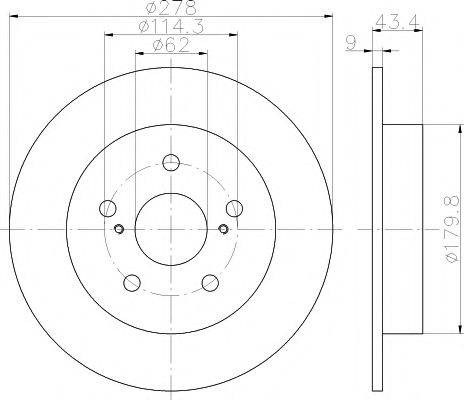 Тормозной диск BEHR/HELLA 8DD 355 116-791