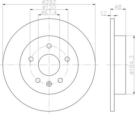 Тормозной диск BEHR/HELLA 8DD 355 116-831