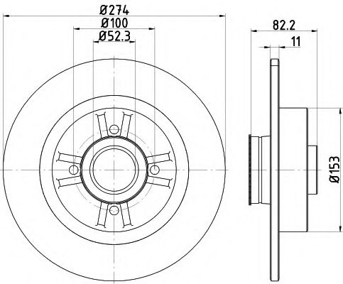 Тормозной диск BEHR/HELLA 8DD 355 116-861