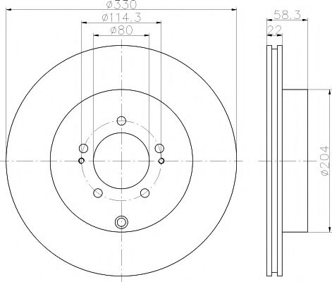 Тормозной диск BEHR/HELLA 8DD 355 116-881
