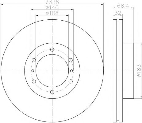 Тормозной диск BEHR/HELLA 8DD 355 116-891