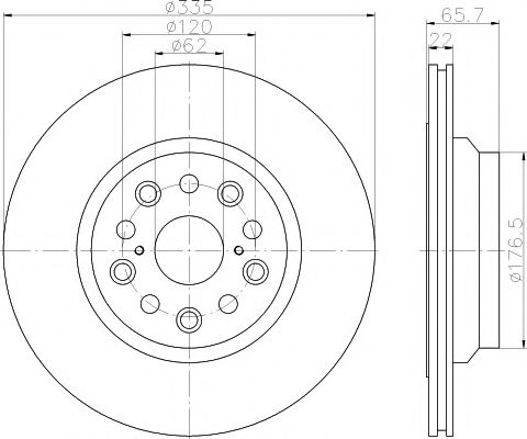 Тормозной диск BEHR/HELLA 8DD 355 116-941