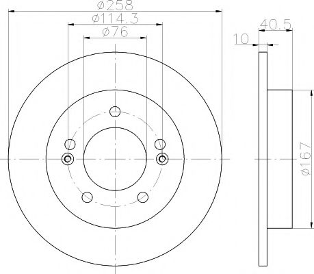 Тормозной диск BEHR/HELLA 8DD 355 117-011