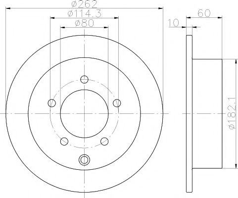 Тормозной диск BEHR/HELLA 8DD 355 119-181