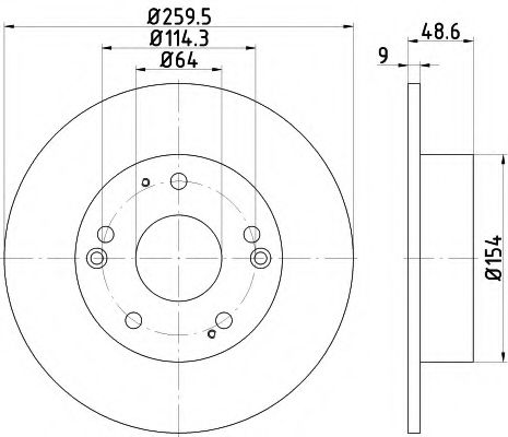 Тормозной диск BEHR/HELLA 8DD 355 117-091