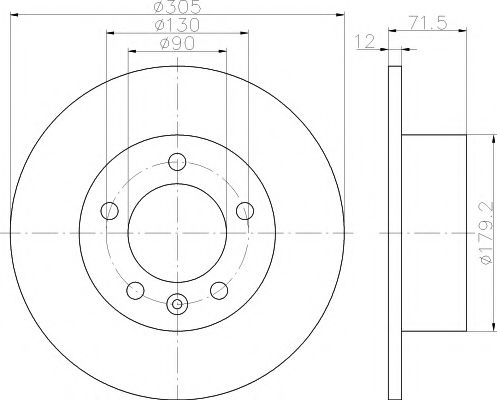 Тормозной диск BEHR/HELLA 8DD 355 117-131