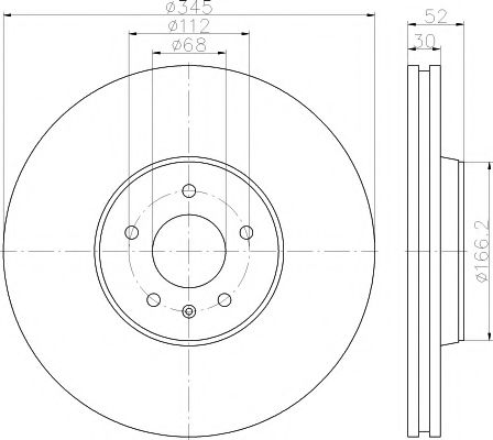 Тормозной диск BEHR/HELLA 8DD 355 117-181