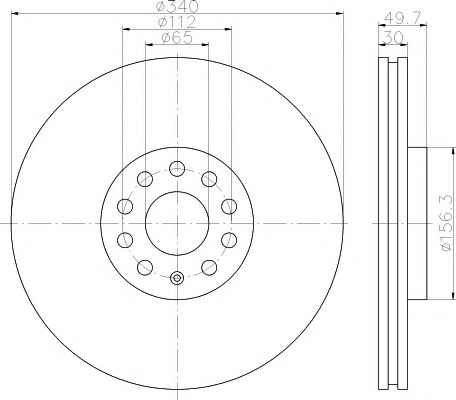 Тормозной диск BEHR/HELLA 8DD 355 121-921