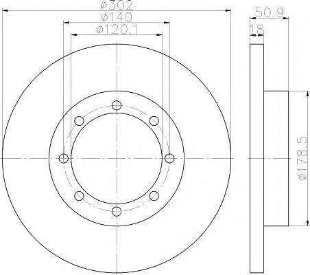 Тормозной диск BEHR/HELLA 8DD 355 117-281