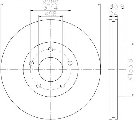 Тормозной диск BEHR/HELLA 8DD 355 117-321