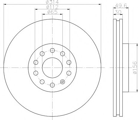 Тормозной диск BEHR/HELLA 8DD 355 117-791