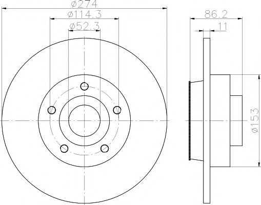 Тормозной диск BEHR/HELLA 8DD 355 117-351