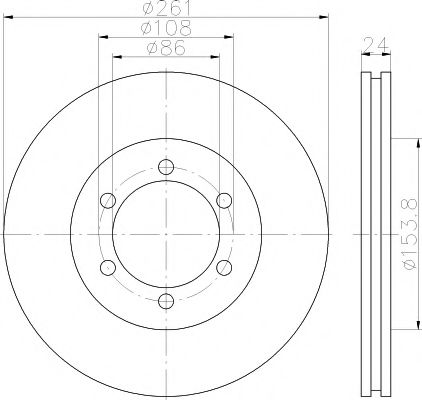 Тормозной диск BEHR/HELLA 8DD 355 117-401