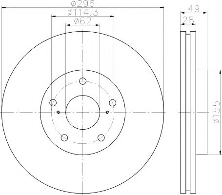 Тормозной диск BEHR/HELLA 8DD 355 117-431