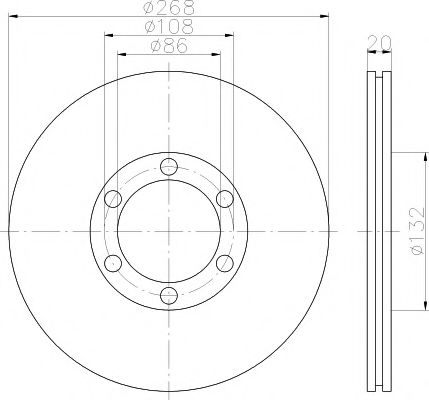 Тормозной диск BEHR/HELLA 8DD 355 117-671
