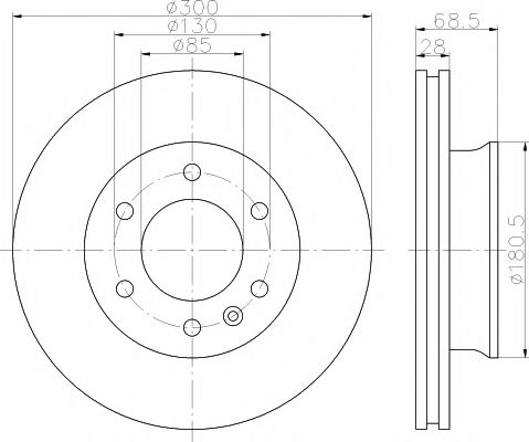Тормозной диск BEHR/HELLA 8DD 355 117-621