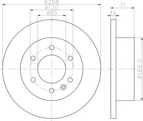 Тормозной диск BEHR/HELLA 8DD 355 117-641
