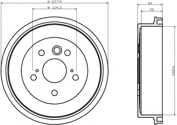 Тормозной барабан BEHR/HELLA 8DT 355 300-031