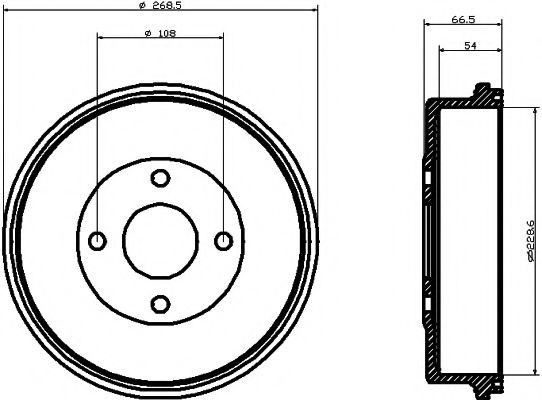 Тормозной барабан BEHR/HELLA 8DT 355 300-181