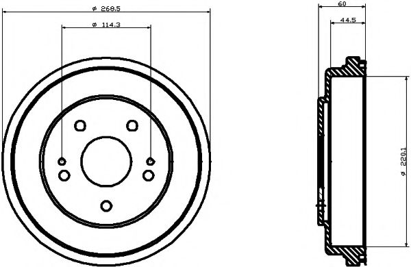 Тормозной барабан BEHR/HELLA 8DT 355 300-291