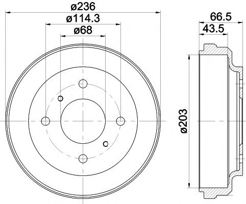 Тормозной барабан BEHR/HELLA 8DT 355 300-621