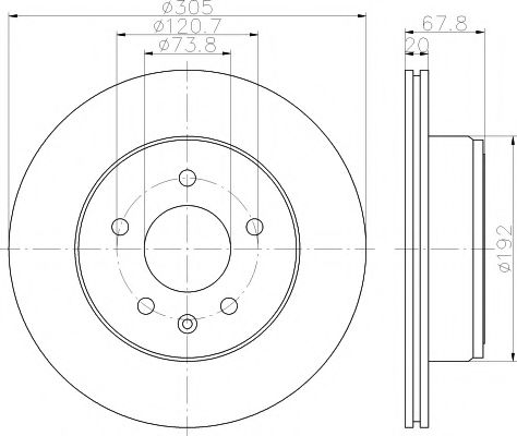 Тормозной диск BEHR/HELLA 8DD 355 112-041