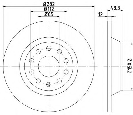 Тормозной диск BEHR/HELLA 8DD 355 112-141