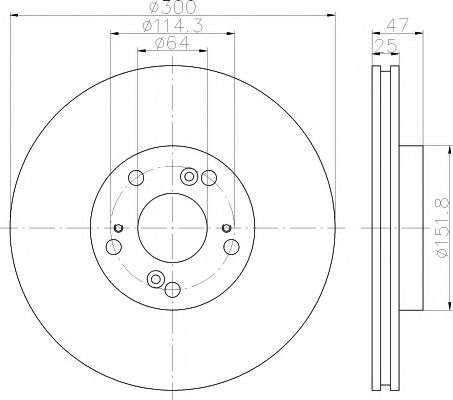 Тормозной диск BEHR/HELLA 8DD 355 118-701