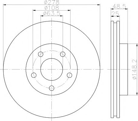 Тормозной диск BEHR/HELLA 8DD 355 112-171