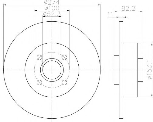 Тормозной диск BEHR/HELLA 8DD 355 112-211