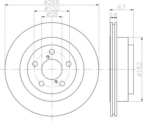Тормозной диск BEHR/HELLA 8DD 355 112-341