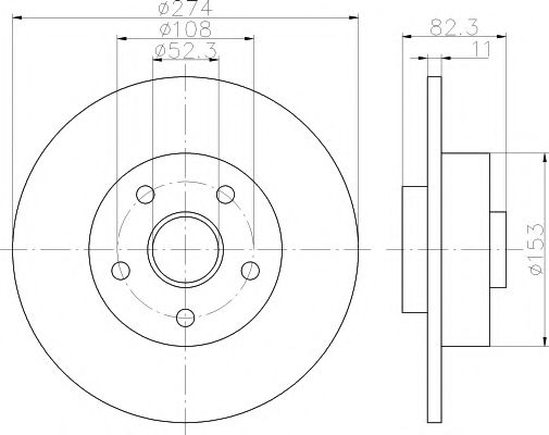 Тормозной диск BEHR/HELLA 8DD 355 112-361