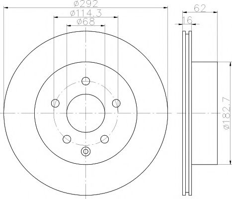 Тормозной диск BEHR/HELLA 8DD 355 118-711