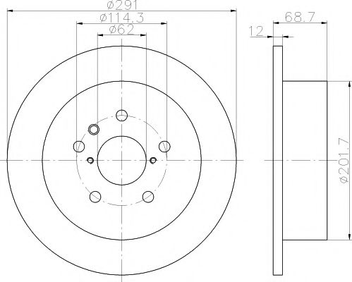 Тормозной диск BEHR/HELLA 8DD 355 112-421