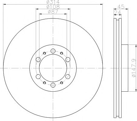 Тормозной диск BEHR/HELLA 8DD 355 118-741
