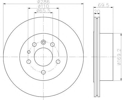 Тормозной диск BEHR/HELLA 8DD 355 112-491