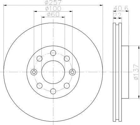 Тормозной диск BEHR/HELLA 8DD 355 112-581