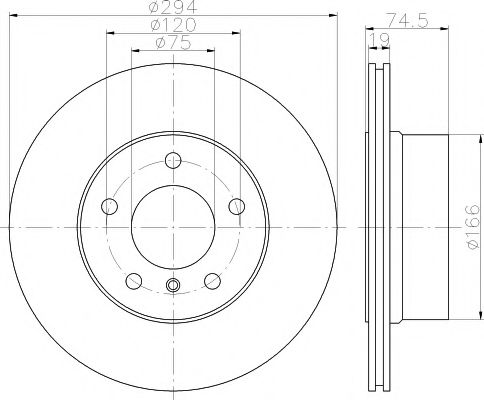 Тормозной диск BEHR/HELLA 8DD 355 112-661