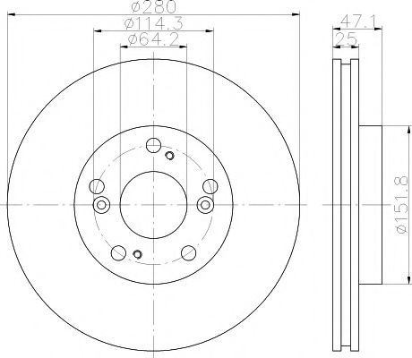 Тормозной диск BEHR/HELLA 8DD 355 118-761
