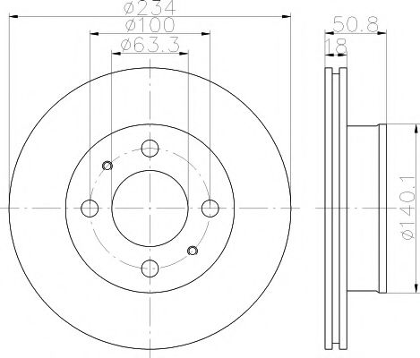 Тормозной диск BEHR/HELLA 8DD 355 112-761