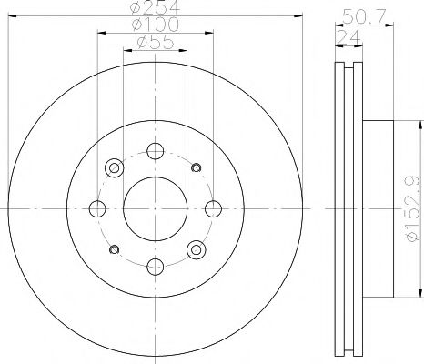 Тормозной диск BEHR/HELLA 8DD 355 112-781