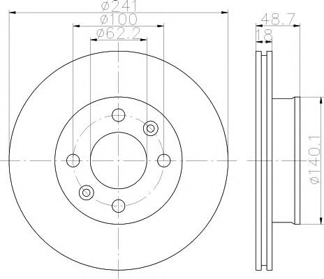 Тормозной диск BEHR/HELLA 8DD 355 112-791