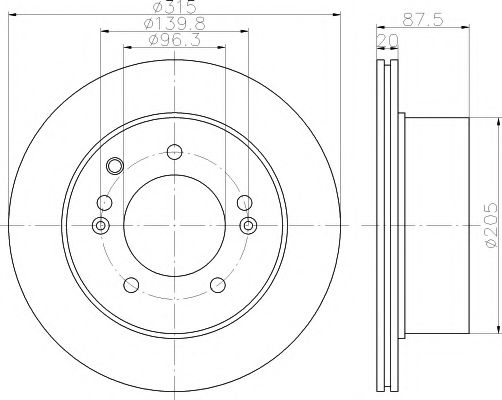 Тормозной диск BEHR/HELLA 8DD 355 112-821