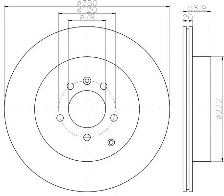 Тормозной диск BEHR/HELLA 8DD 355 118-781