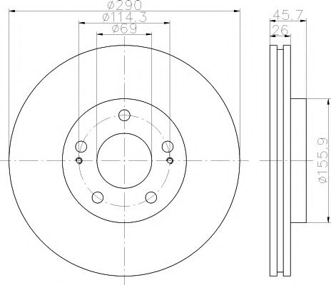 Тормозной диск BEHR/HELLA 8DD 355 118-791