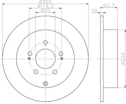Тормозной диск BEHR/HELLA 8DD 355 118-801